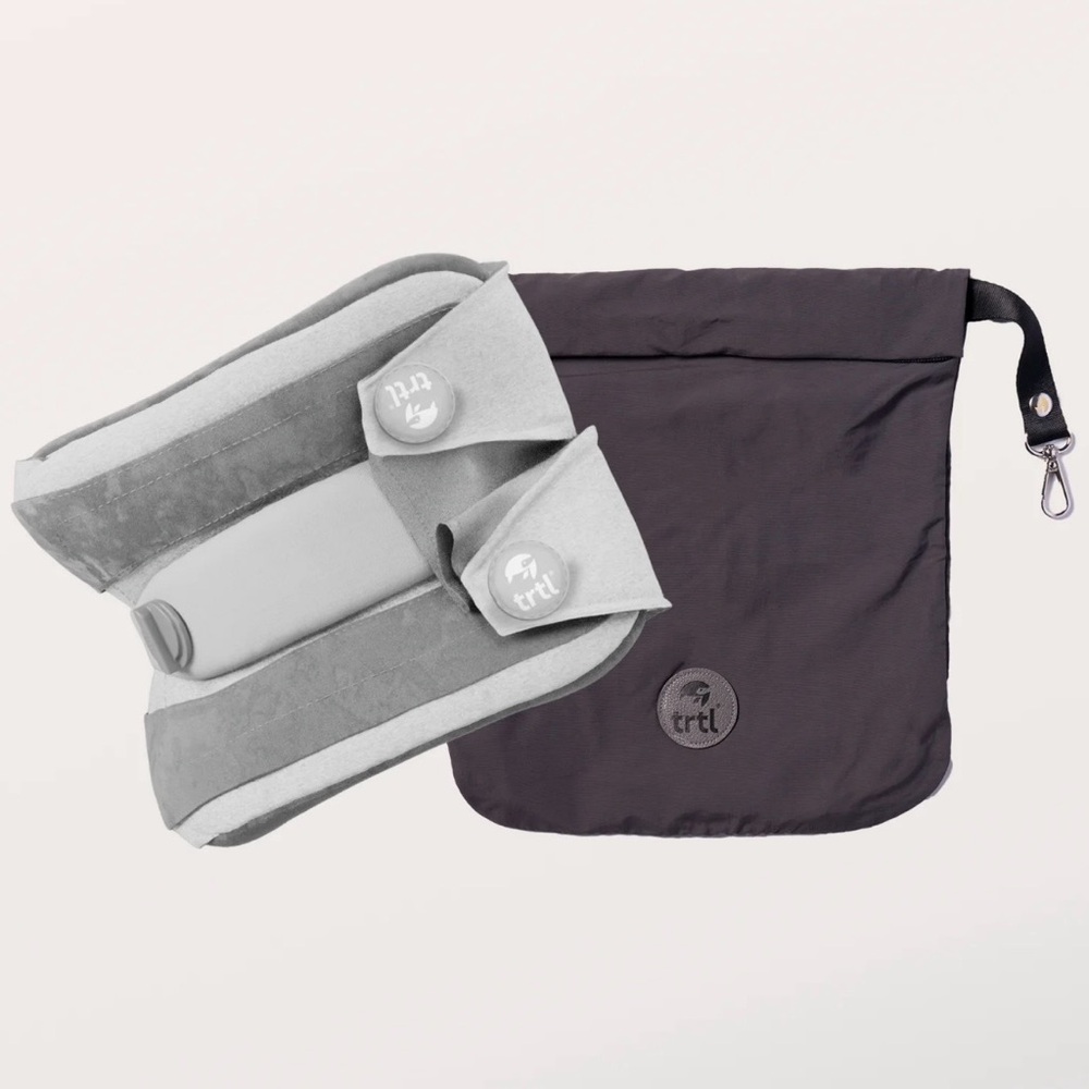 trtl Travel Neck Support Pillow with Dark Gray Carry Pouch